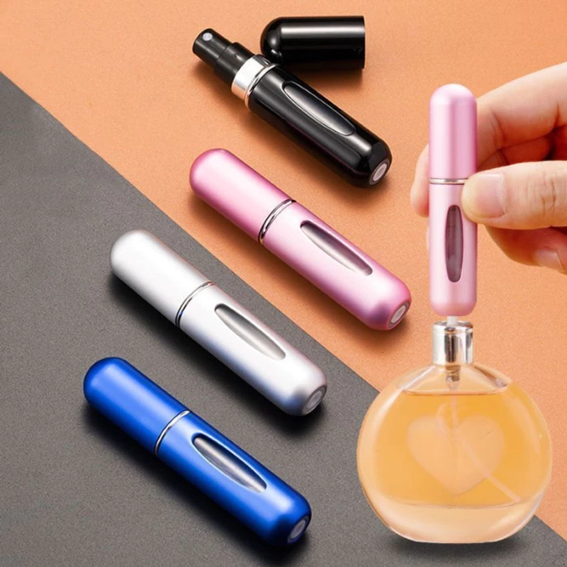 Product image KAHASIL - Botol Parfum Refill Mini Travel 5ml Isi Ulang Portable Bottle Spray Aluminium KMJ158 all variant ROSE